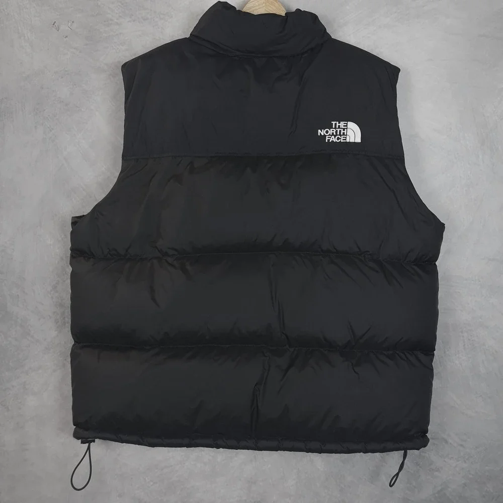 The North Face Nuptse Vest Mens 2XL Black 700 Down Puffer Hooded NF0A3JQQ
